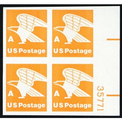 1735a, Mint VF NH Imperforate Plate Block of Four Error - Stuart Katz