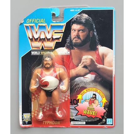 wwf ljn hasbro wrestling superstars series 3 blue card typhoon wrestling figure