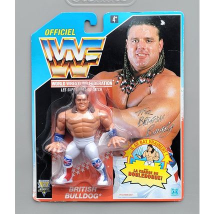 wwf ljn hasbro wrestling superstars series 4 blue card british bulldog figure