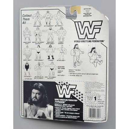 wwf ljn hasbro wrestling superstars series 3 blue card typhoon wrestling figure