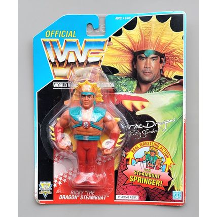 wwf ljn hasbro wrestling superstars series 4 blue card ricky steamboat figure