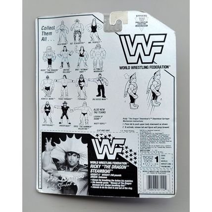wwf ljn hasbro wrestling superstars series 4 blue card ricky steamboat figure