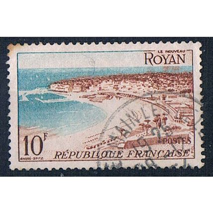 France 1954 SG1207 fr48 Royan 10f Used Stamp