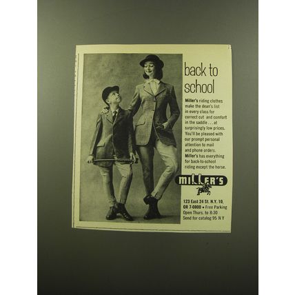 1959 Miller's Riding Clothes Advertisement - Back to School