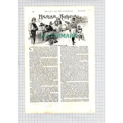 Haslar Naval Hospital Portsmouth - 1897 Article