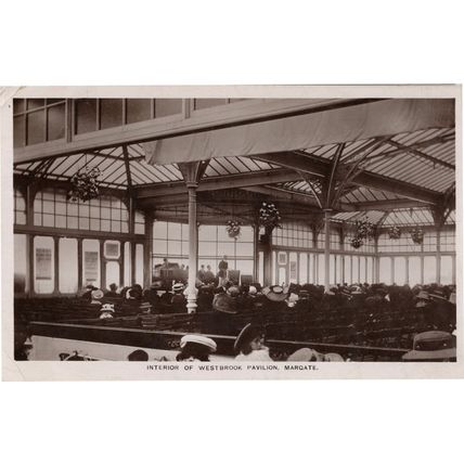 Interior Of Westbrook Pavilion Margate Kent RPC 1911 Postcard