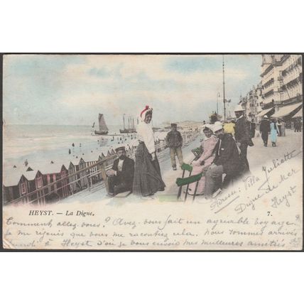 La Digue, Heyst, 1902 - Van den Heuvel CPA
