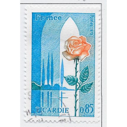 FRANCE 1975 USED TOURISM REGION PICARDIE ROSE