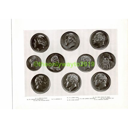 Medallions of Famous People?, Book Illustration (Print), 1934