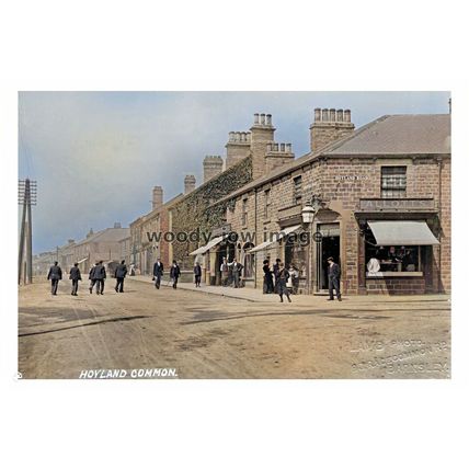 ptc2384 - Yorks. - Shops & Houses on Hoyland Road, Hoyland Common - print 6x4