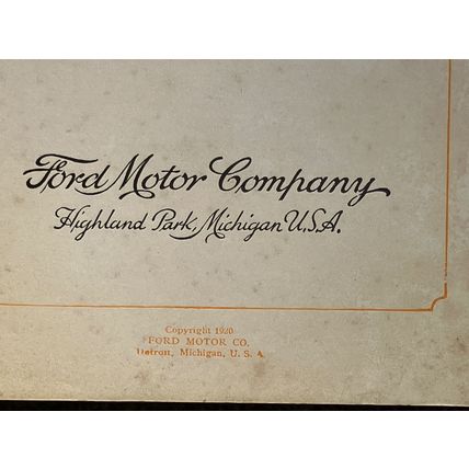 1917 Ford model T owners manual book for car & truck