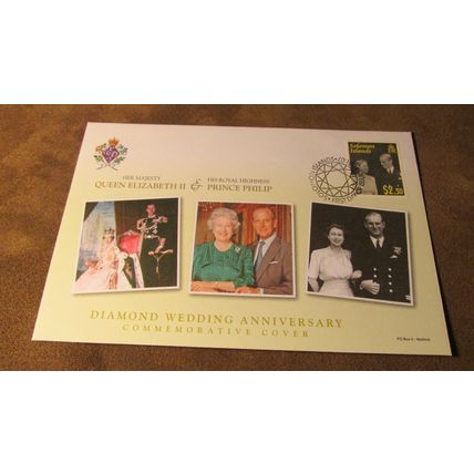 2007 Solomon Islands FDC Cover - Queen Elizabeth Diamond Wedding Anniversary