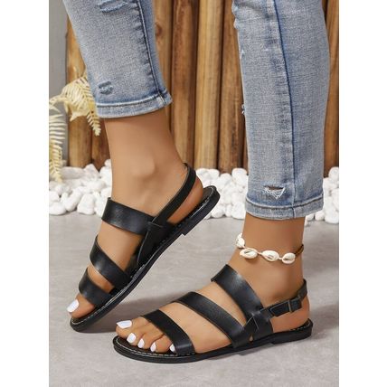 Fashion Round Toe European And American Beach Roman Women's Sandals