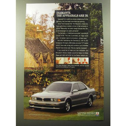 1992 Mitsubishi Diamante Car Advertisement - Diamante. The appraisals are in
