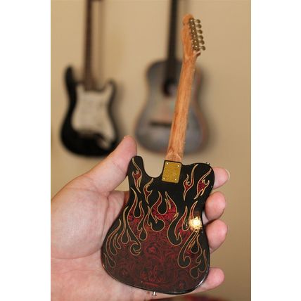 JAMES BURTON - Telecaster Red Paisley Flames Sig 1:4 Scale Replica Guitar ~New~