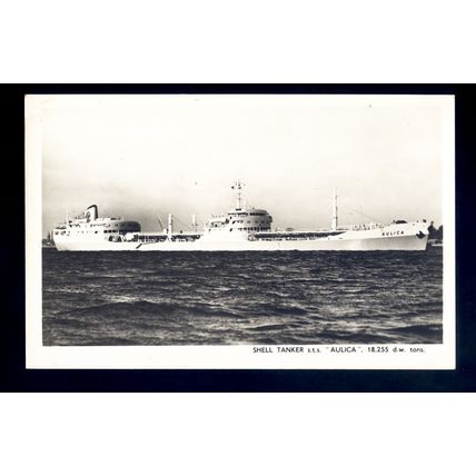 TA0841 - Shell Oil Tanker - Aulica - postcard