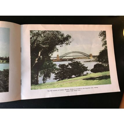SYDNEY AUSTRALIA TOURIST BEAUTIFUL BOOK 1951 NUCOLOR24 pages 1st Ed PHOTOS GC