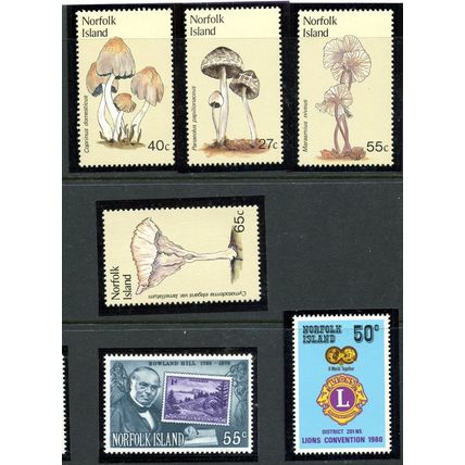 Norfolk Island 1979-82 sg223/7, 230/5, 252/3, 262/4, 296/303 - MNH - 4 scans