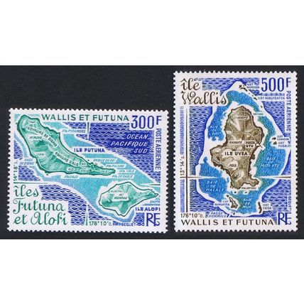 Wallis and Futuna Maps of Islands 2v 1978 MNH SG#282-283 Sc#C78-C79