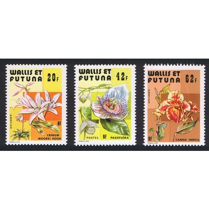 Wallis and Futuna Flowers 3v 1979 MNH SG#328-330 Sc#235-237