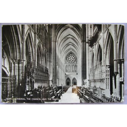 1970 postcard Truro Cathedral, The Chancel & The Nave
