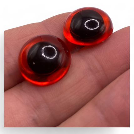 16.5mm Amber Eyes Teddy Bear Making Soft Toy Doll Animal Craft Metal Back EN-71