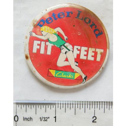 c.1980/90s Badge - Peter Lord Fit Feet