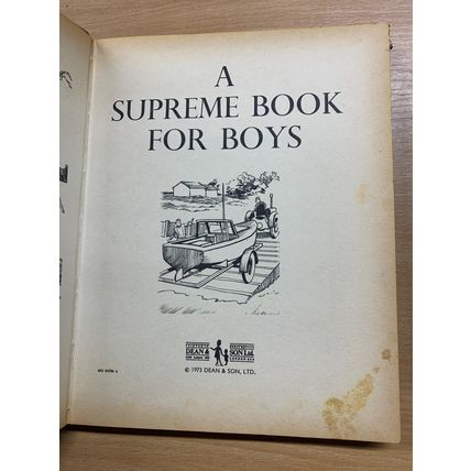 1973 "SUPREME BOOK FOR BOYS" ILLUSTRATED ANNUAL HARDBACK BOOK (P4)
