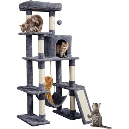 Yaheetech Large Multi-Level Cat Tree, 63 Inches Tall with Sisal-Covered Scratchi