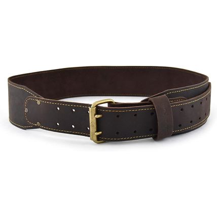 Style N Craft - 3" Wide, Long, Tapered Full-Grain Oiled Leather Work Belt, Durab