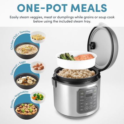 AROMA Professional Digital Rice Cooker, 10-Cup (Uncooked) / 20-Cup (Cooked), Mul