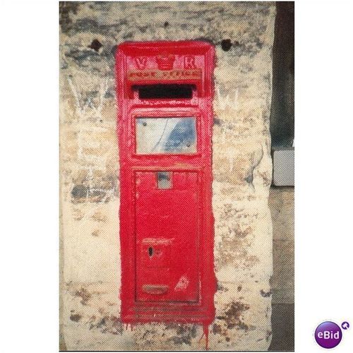 GB Postcard - Post Box - VR PB at Malton Station