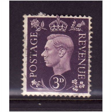 GREAT BRITAIN 1937 SG467 3d VIOLET FINE USED #4