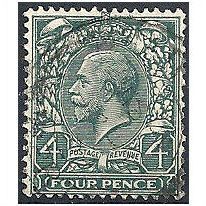 1924 SG424 4d Grey-Green Wmk Block Cypher Fine Used . ..