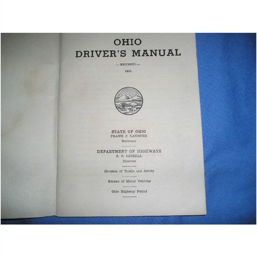 Vintage Ohio Driver's Manual 1953 zorfd2