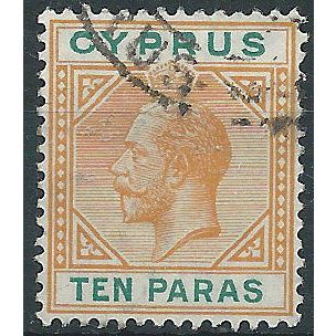 Cyprus 1912 SG74 10 Paras Orange & Green Fine Used....