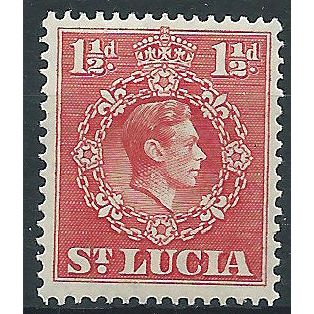 St Lucia 1938 SG130 1d Scarlet Mounted Mint..