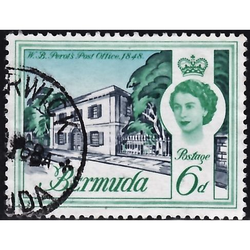 Bermuda, 1962-65 6d Perot's Post Office, SG 168 (Scott #180), used