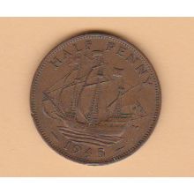 GB Halfpenny 1945 EF