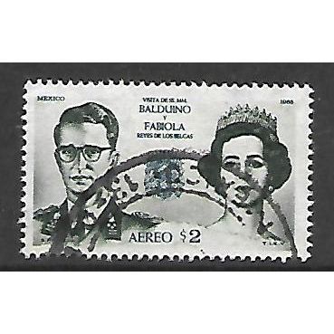 MEXICO 1965 AIR $2 KING BAUDOUIN AND QUEEN FABIOLA SG1098 FINE USED#2