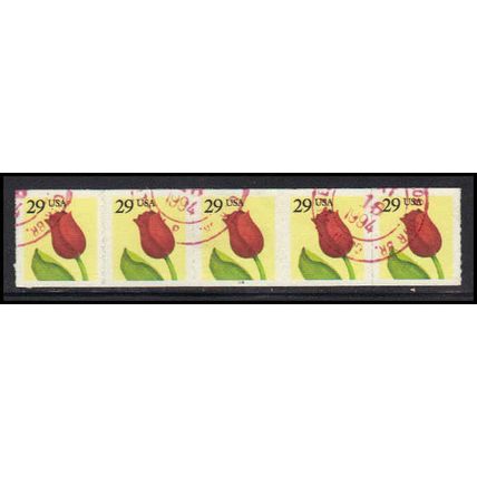 Used 2525 29c Flower Very Fine PNC S2222/5 PA3015