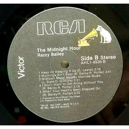 Razzy Bailey The Midnight Hour 1984 LP Vinyl Record (P6)