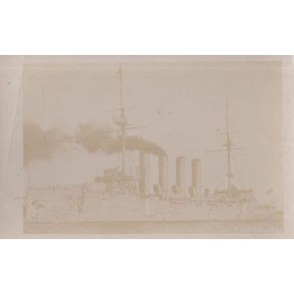 HMS Cressy Ship Antique Real Photo Postcard