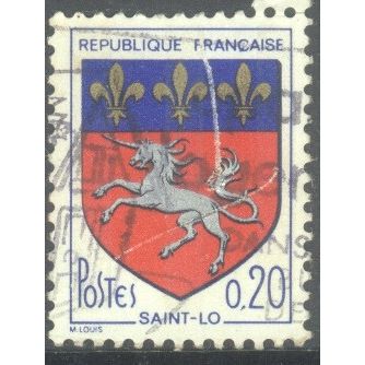 France stamps 1966 - 20c Saint-Lo, Arms - used 5