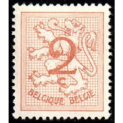 Belgium 1960 Heraldic Lion 2F Used Stamp Numeral