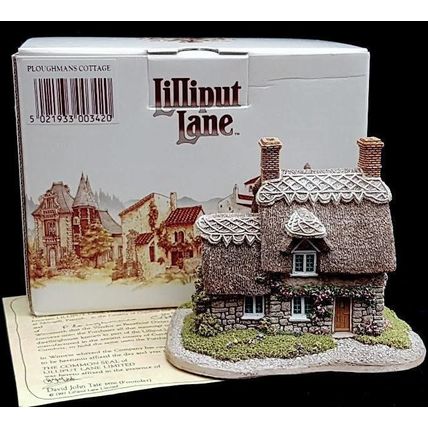 Lilliput Lane Ploughmans Cottage Thatched Collectable Vintage Ornament