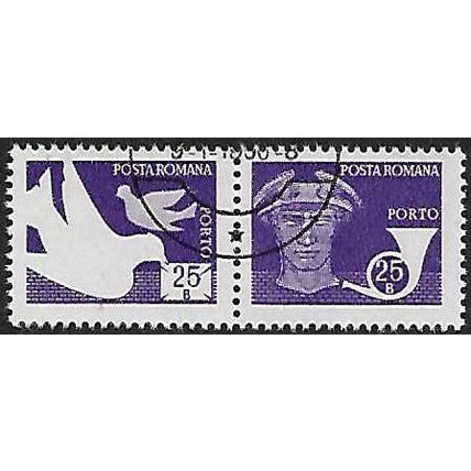 Po Mi 125: 25 b. bright violet P. Due: Dove, Letter, Hermes & Posthorn