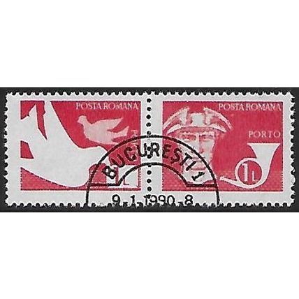 Po Mi 127: 1 L. rose-vermilion P. Due: Dove, Letter, Hermes & Posthorn