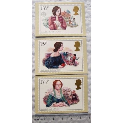 3x1980 Royal Mail postcards - F.D.C. - Famous People