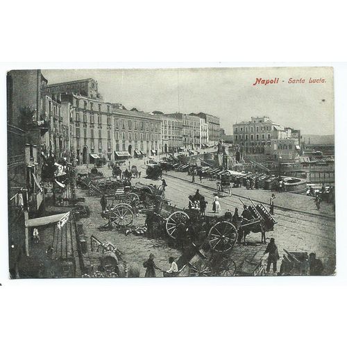postcard naples santa lucia unposted italy napoli